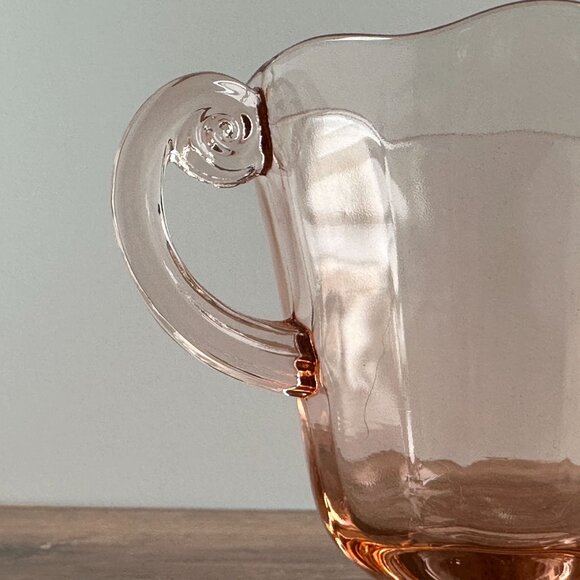 Fostoria Fairfax Pink Depression Glass Creamer & Sugar - Picture 3 of 7